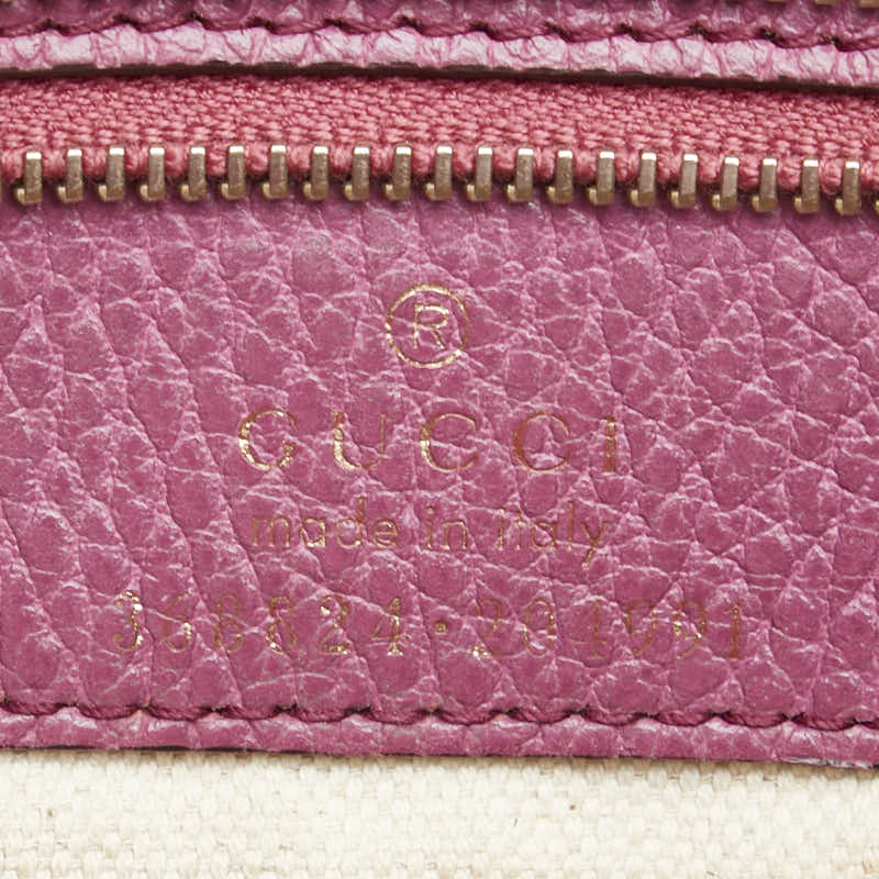 グッチ ハンドバッグ ショルダーバッグ 2WAY パープル レザー レディース GUCCI 【中古】