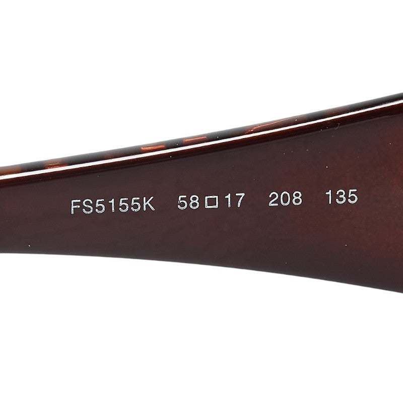 フェンディ ズッカ サングラス FS5155K ブラウン プラスチック レディース FENDI 【中古】