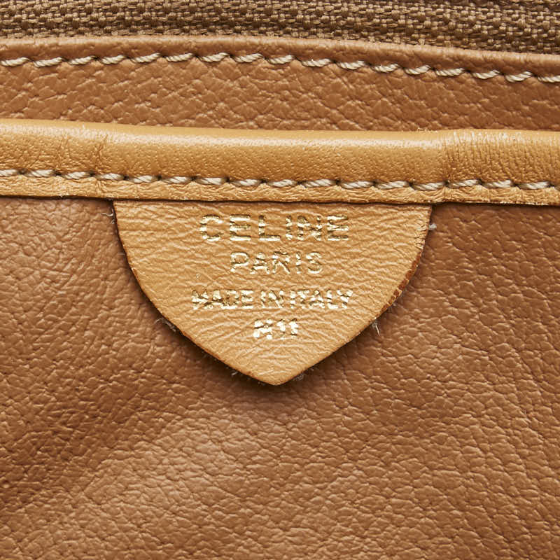 セリーヌ マカダム トートバッグ ワンショルダーバッグ ブラウン PVC レザー レディース CELINE 【中古】