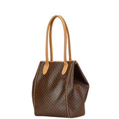 セリーヌ マカダム トートバッグ ワンショルダーバッグ ブラウン PVC レザー レディース CELINE 【中古】