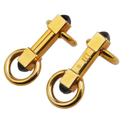 ダンヒル ロング シェイプ カフス ゴールド メッキ メンズ Dunhill 【中古】