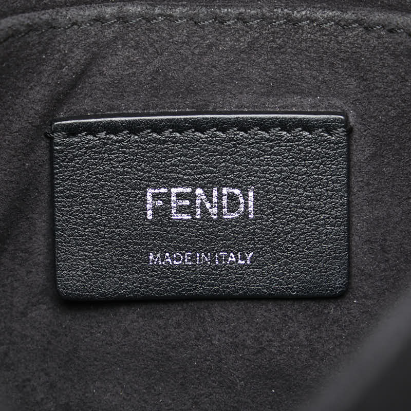 フェンディ キャナイ スモール 斜め掛け チェーン ショルダーバッグ 8M0381 ブラック レザー レディース FENDI 【中古】