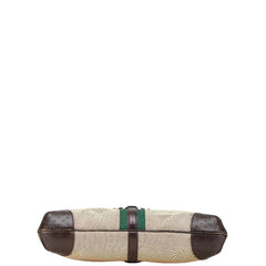 グッチ インターロッキングG シェリーライン ワンショルダーバッグ ハンドバッグ 114879 ベージュ ブラウン キャンバス レザー レディース GUCCI 【中古】