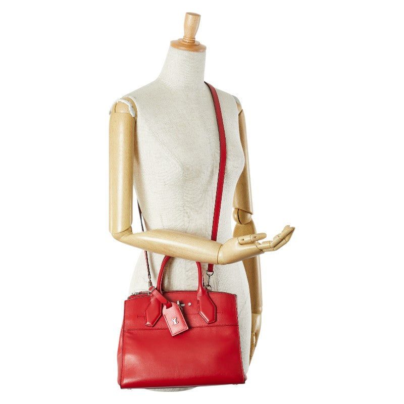 ルイ ヴィトン シティスティーマーPM ハンドバッグ ショルダーバッグ 2WAY M51030 ルージュ レッド レザー レディース LOUIS VUITTON 【中古】