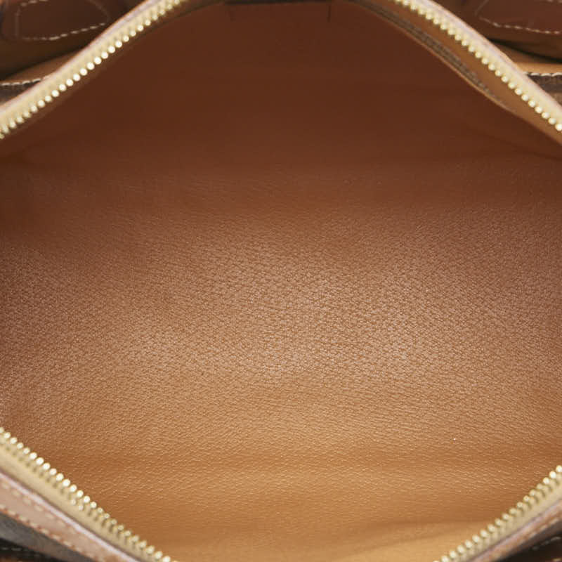 セリーヌ マカダム ハンドバッグ ブラウン PVC レザー レディース CELINE 【中古】