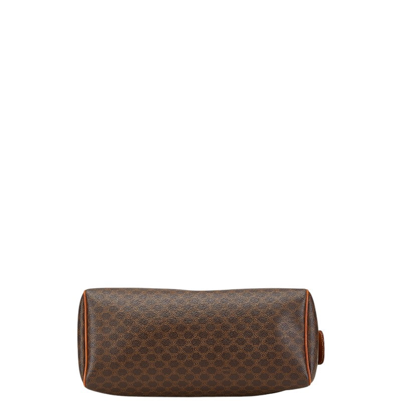 セリーヌ マカダム ハンドバッグ ブラウン PVC レザー レディース CELINE 【中古】