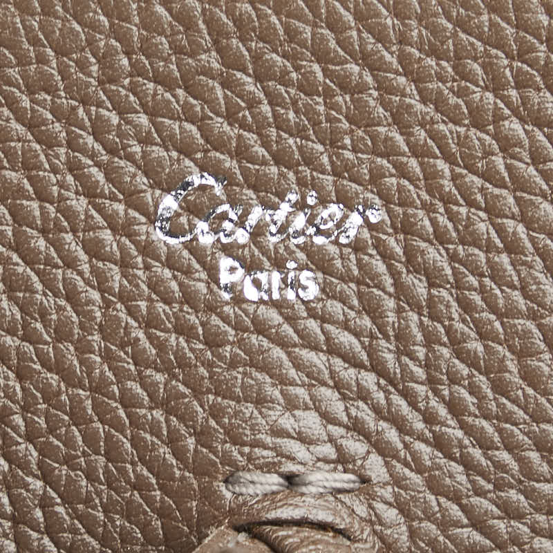 カルティエ マルチェロ トートバッグ ハンドバッグ ホワイト ベージュ キャンバス パイソン レディース CARTIER 【中古】