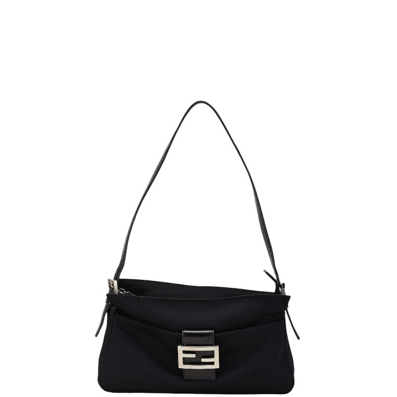 フェンディ マンマバケット ジャージー ハンドバッグ ワンショルダーバッグ 2321 ブラック ナイロン レザー レディース FENDI 【中古】