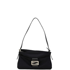 フェンディ マンマバケット ジャージー ハンドバッグ ワンショルダーバッグ 2321 ブラック ナイロン レザー レディース FENDI 【中古】