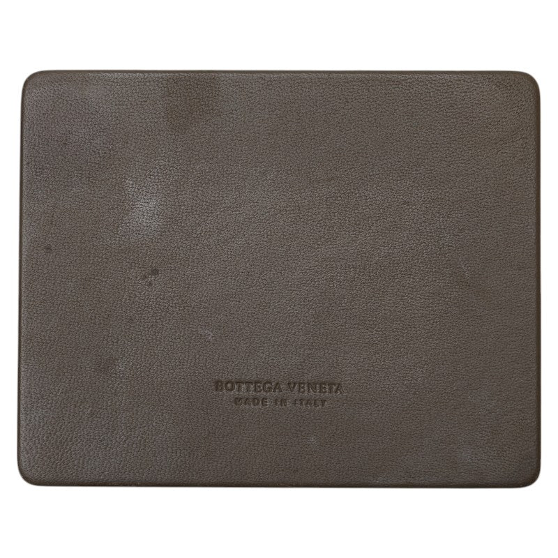 ボッテガヴェネタ コンパクトミラー 手鏡 グレー グレージュ レザー レディース BOTTEGAVENETA 【中古】