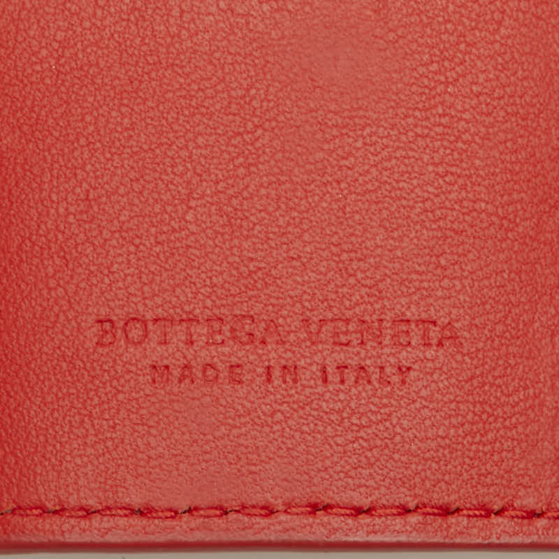 ボッテガヴェネタ イントレチャート キーケース 6連 レッド レザー レディース BOTTEGAVENETA 【中古】