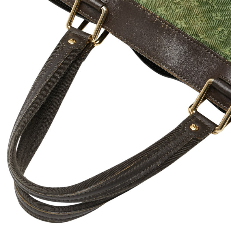 ルイ ヴィトン モノグラム ミニ ルシーユGM トートバッグ M92681 グリーン キャンバス レザー レディース LOUIS VUITTON 【中古】