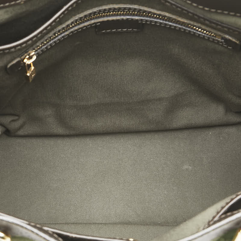 ルイ ヴィトン モノグラム ミニ ルシーユGM トートバッグ M92681 グリーン キャンバス レザー レディース LOUIS VUITTON 【中古】