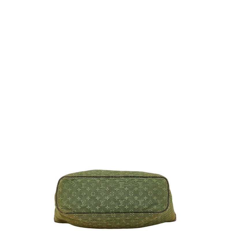 ルイ ヴィトン モノグラム ミニ ルシーユGM トートバッグ M92681 グリーン キャンバス レザー レディース LOUIS VUITTON 【中古】