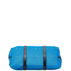 ボッテガヴェネタ イントレチャート トートバッグ ブルー キャンバス レザー レディース BOTTEGAVENETA 【中古】
