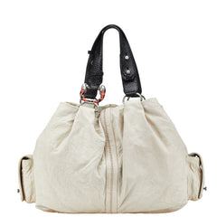 ブルガリ レオーニ ボストンバッグ グレージュ グレー レザー パイソン レディース BVLGARI 【中古】