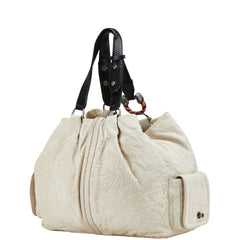 ブルガリ レオーニ ボストンバッグ グレージュ グレー レザー パイソン レディース BVLGARI 【中古】