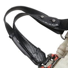 ブルガリ レオーニ ボストンバッグ グレージュ グレー レザー パイソン レディース BVLGARI 【中古】