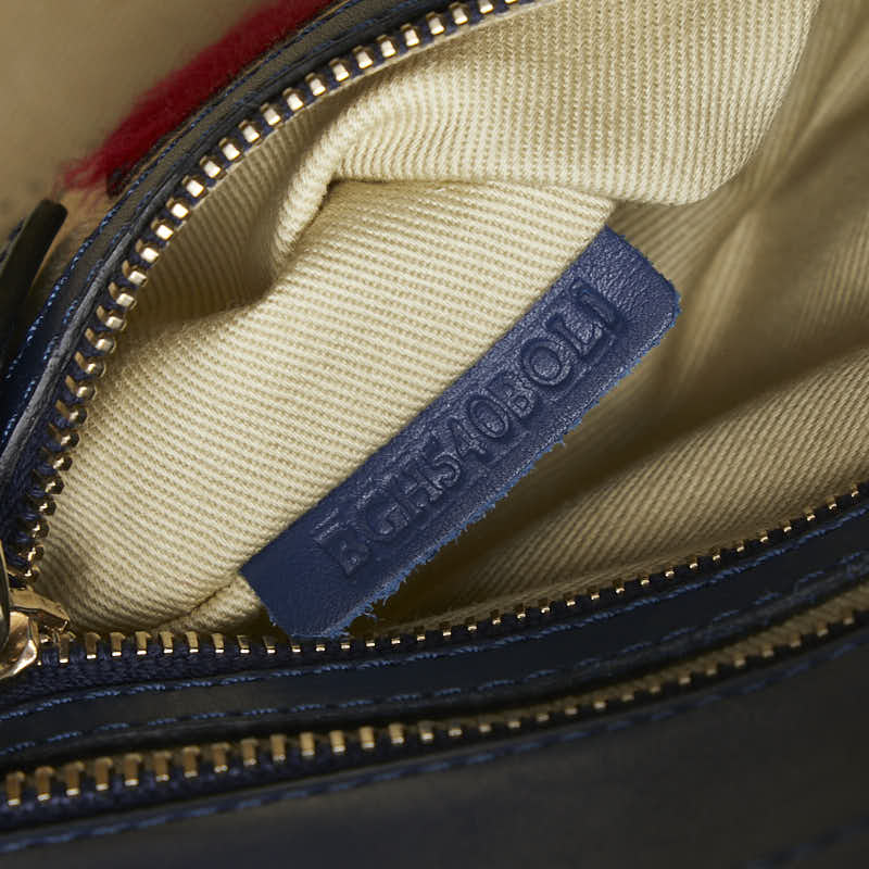 ヴァレンティノ ロックスタッズ ハンドバッグ ショルダーバッグ 2WAY ブルー レザー レディース VALENTINO 【中古】