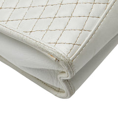 バリー キルティング ハンドバッグ ホワイト レザー レディース BALLY 【中古】