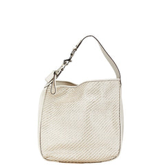 コーチ ワンショルダーバッグ ホワイト ゴールド レザー レディース COACH 【中古】