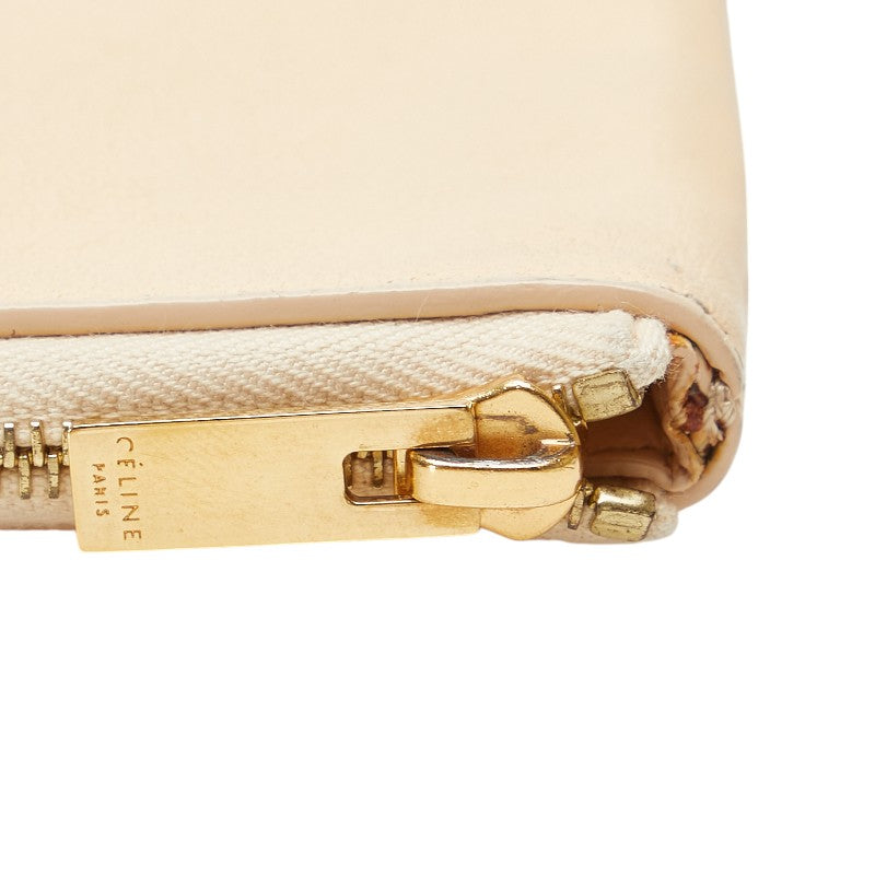 セリーヌ バイカラー クラッチバッグ ベージュ ブラック レザー レディース CELINE 【中古】