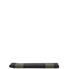 サンローラン クラッチバッグ ポーチ 414764 ブラック カーキ キャンバス レザー レディース SAINT LAURENT 【中古】