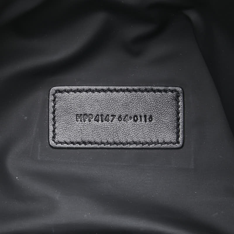 サンローラン クラッチバッグ ポーチ 414764 ブラック カーキ キャンバス レザー レディース SAINT LAURENT 【中古】