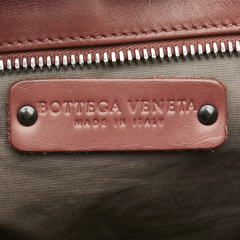 ボッテガヴェネタ イントレチャート 斜め掛け ショルダーバッグ レッド レザー レディース BOTTEGAVENETA 【中古】