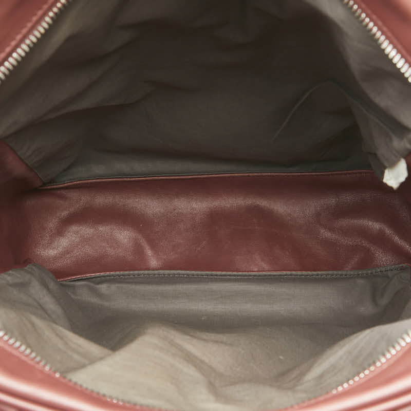 ボッテガヴェネタ イントレチャート 斜め掛け ショルダーバッグ レッド レザー レディース BOTTEGAVENETA 【中古】