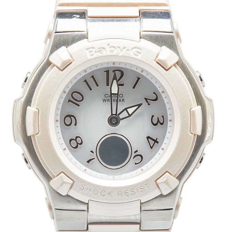 カシオ Baby-G Tripper 腕時計 BGA-1100-4BJF タフソーラー グレー文字盤 ラバー ステンレススチール レディース CASIO 【中古】
