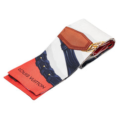 ルイ ヴィトン バンドー スカーフ バッグスカーフ MP1825 レッド ホワイト マルチカラー シルク レディース LOUIS VUITTON 【中古】