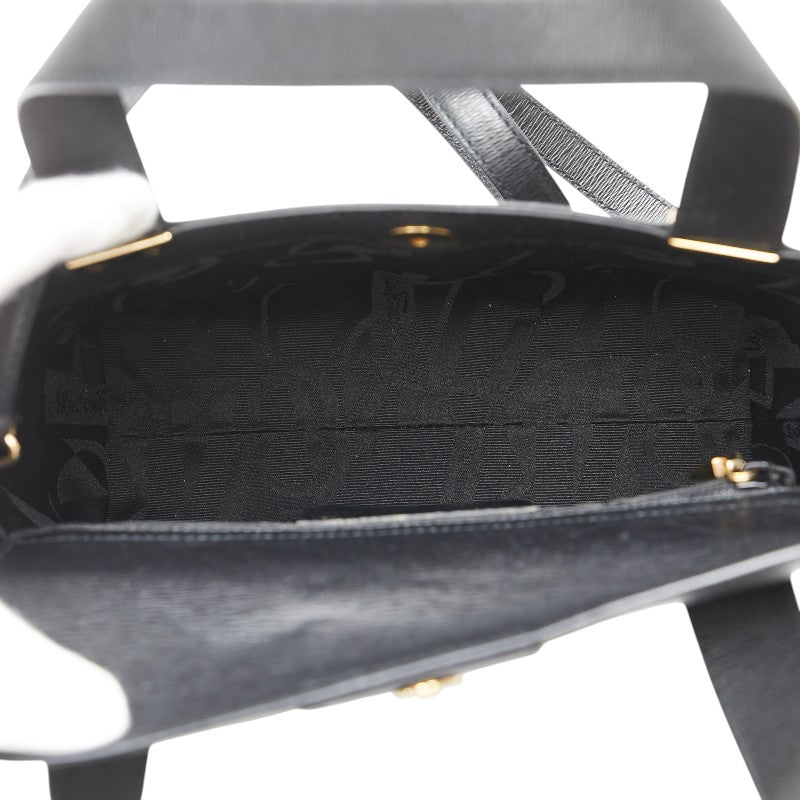 サルヴァトーレフェラガモ ハンドバッグ ショルダーバッグ 2WAY EE-21 9331 ブラック レザー レディース Salvatore Ferragamo 【中古】