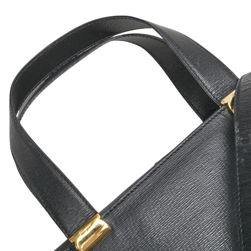 サルヴァトーレフェラガモ ハンドバッグ ショルダーバッグ 2WAY EE-21 9331 ブラック レザー レディース Salvatore Ferragamo 【中古】