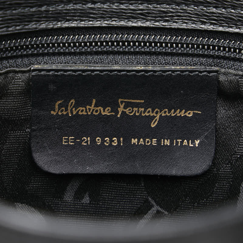 サルヴァトーレフェラガモ ハンドバッグ ショルダーバッグ 2WAY EE-21 9331 ブラック レザー レディース Salvatore Ferragamo 【中古】