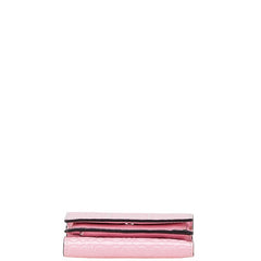 ロエベ アナグラム 三つ折り財布 ピンク レザー レディース LOEWE 【中古】