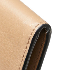 バーバリー ロゴ 長財布 ブラウン レザー レディース BURBERRY 【中古】