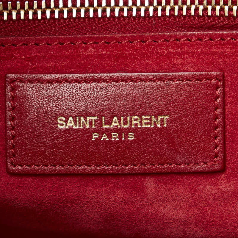 サンローラン ベイビーダッフル ハンドバッグ ショルダーバッグ 2WAY レッド レザー レディース SAINT LAURENT 【中古】