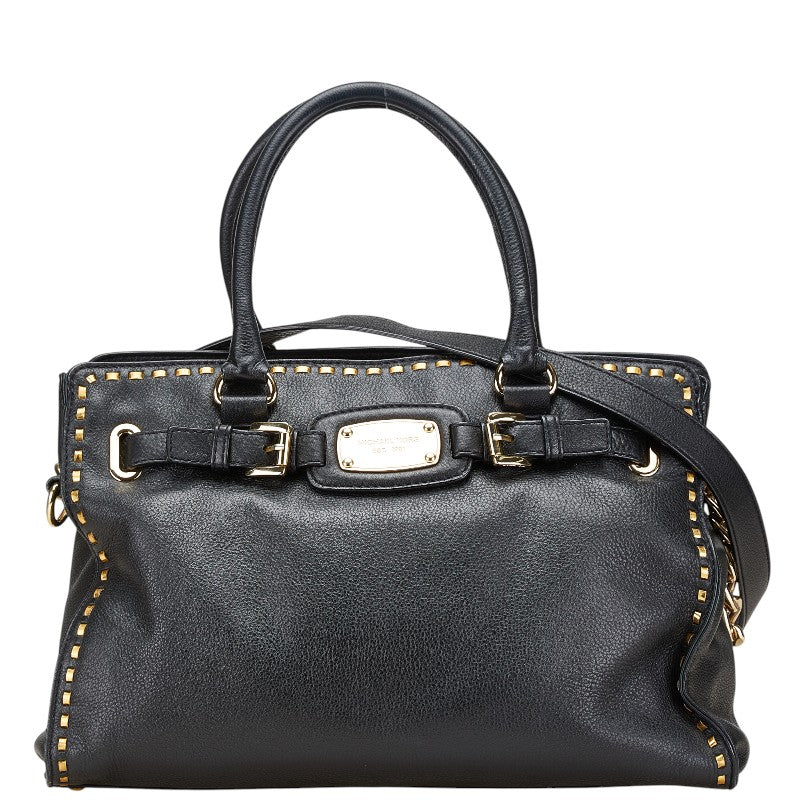 マイケルコース ハンドバッグ ショルダーバッグ２WAY ブラック レザー レディース Michael Kors 【中古】