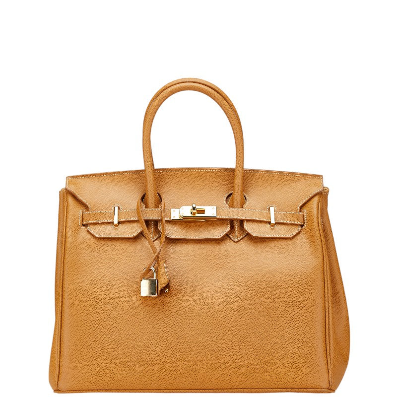 GIANFRANCO TOSCANI ジャンフランコ トスカーニ ハンドバッグ キャメル ブラウン レザー レディース 【中古】