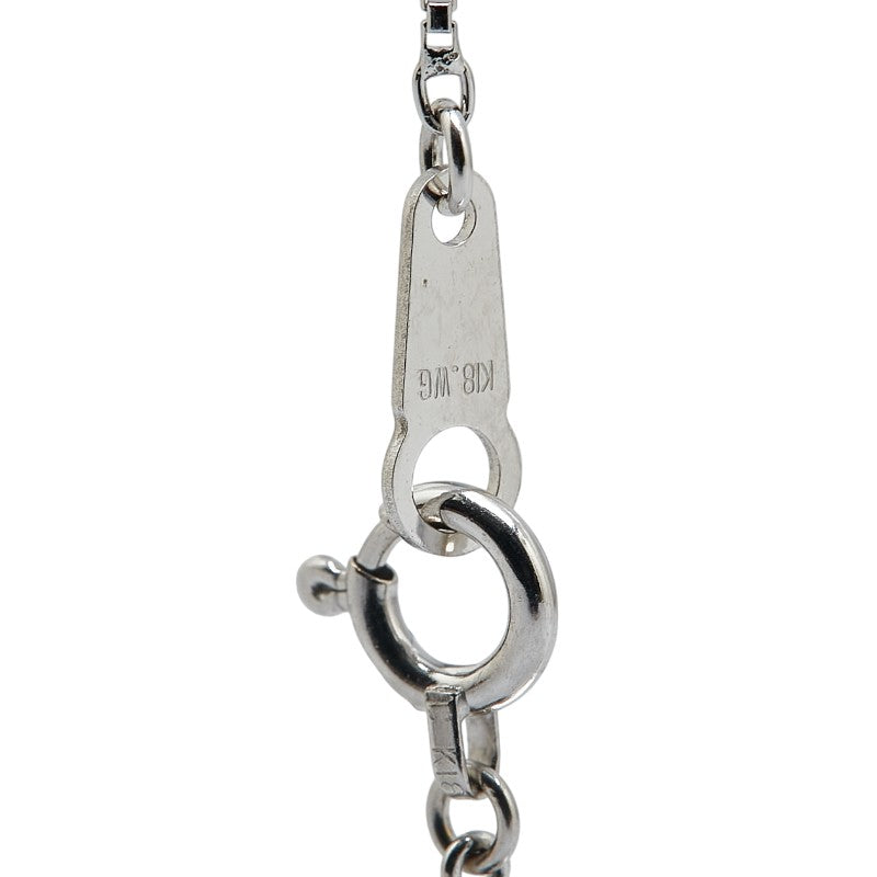 K18WG ホワイトゴールド ダイヤ0.70ct スイング ベネチアンチェーン ネックレス レディース 【中古】