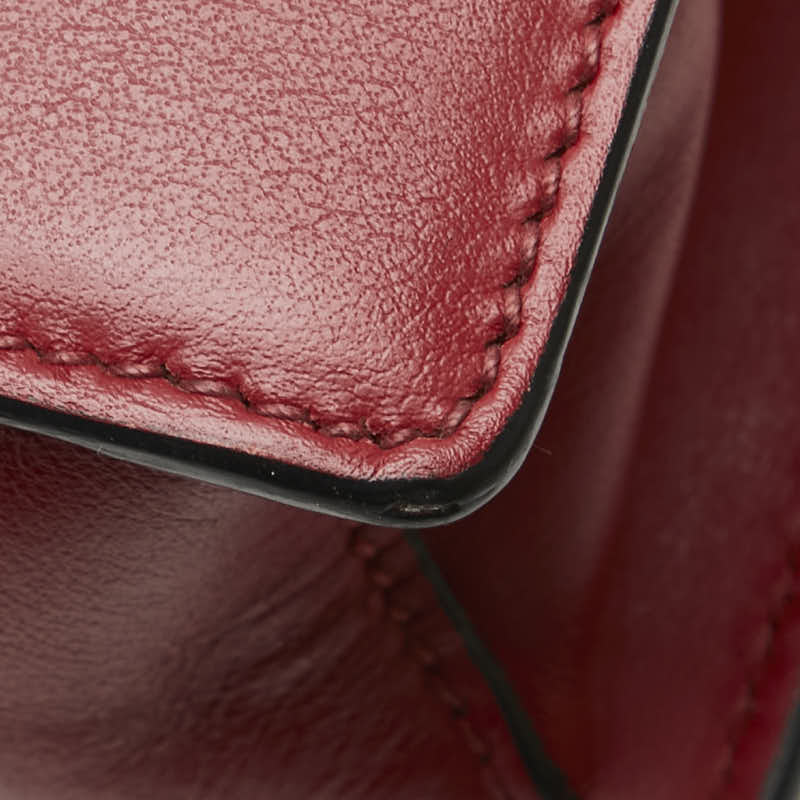 プラダ エレクトラ スタッズ 斜め掛け ショルダーバッグ レッド レザー サフィアーノ レディース PRADA 【中古】