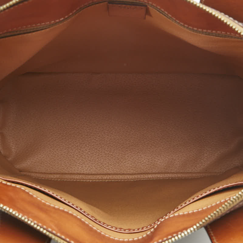 セリーヌ マカダム ハンドバッグ トートバッグ ブラウン PVC レザー レディース CELINE 【中古】