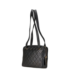 シャネル マトラッセ ショルダーバッグ ブラック ラムスキン レディース CHANEL 【中古】