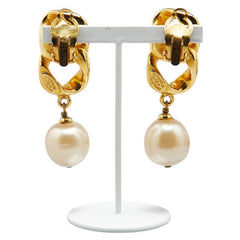 シャネル ヴィンテージ イヤリング ゴールド メッキ フェイクパール レディース CHANEL 【中古】