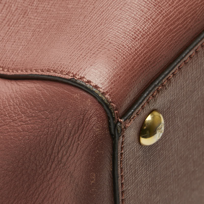 フェンディ トロワ トゥージュール ハンドバッグ ショルダーバッグ 2WAY 8BH250 ピンク レザー レディース FENDI 【中古】