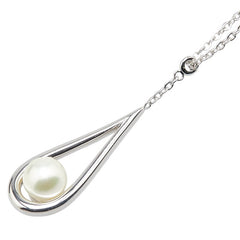 タサキ スターリングシルバー 真珠 7.0mm 雫 モチーフ ネックレス レディース TASAKI 【中古】