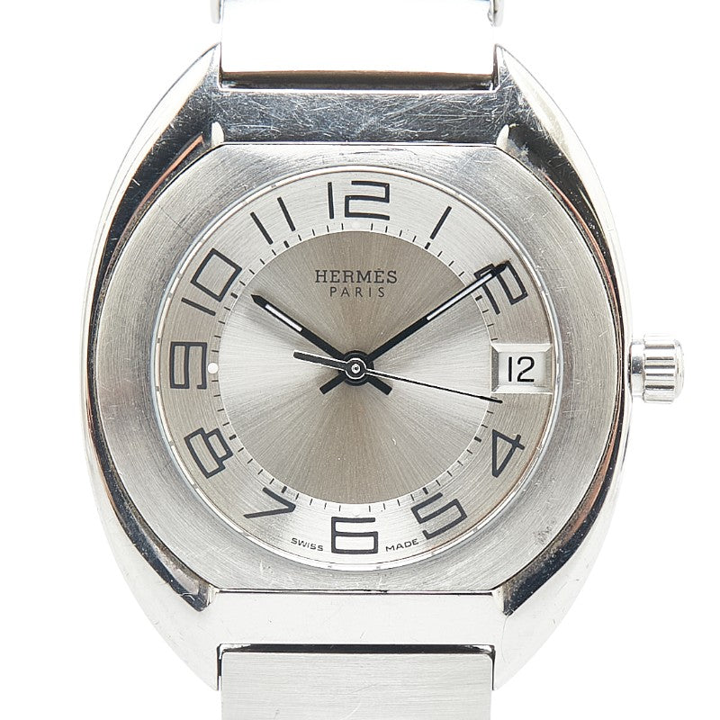 エルメス エスパス 腕時計 ES2.210 クオーツ シルバー文字盤 ステンレススチール レディース HERMES 【中古】