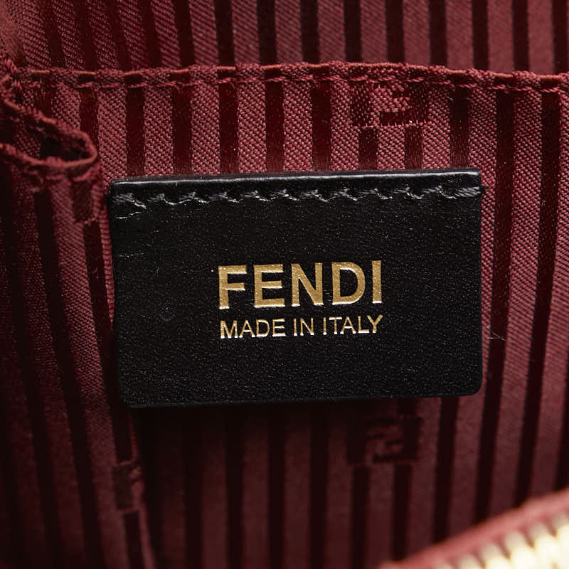 フェンディ トロワジュール ハンドバッグ ショルダーバッグ２WAY 8BH250 レッド レザー レディース FENDI 【中古】