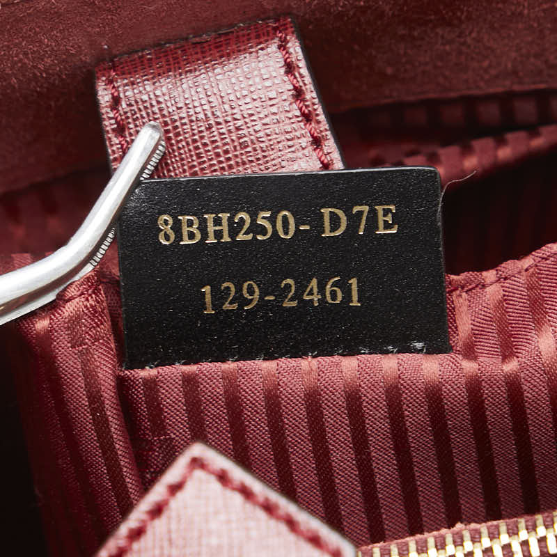 フェンディ トロワジュール ハンドバッグ ショルダーバッグ２WAY 8BH250 レッド レザー レディース FENDI 【中古】